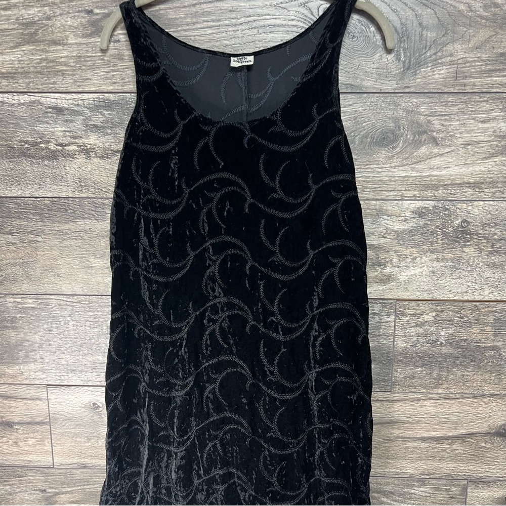 Beth Schaeffer Elegant Black Velvet Maxi Dress Size Large